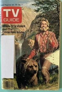 Dan Haggerty Signed  TV Guide Jan 28 1978 Label Attached LI NY Edit Ripped Cover - Picture 1 of 7