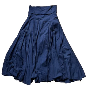 TEMPO PARIS aufwendiger Full Midi Rock Artsy Boho Gr. M blau Bin-O - Bild 1 von 5