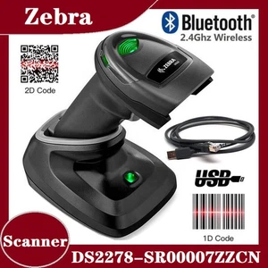 Zebra DS2278-SR00007ZZCN Wireless Bluetooth Barcode Scanner mit USB-Kabel & Halterung - Bild 1 von 7