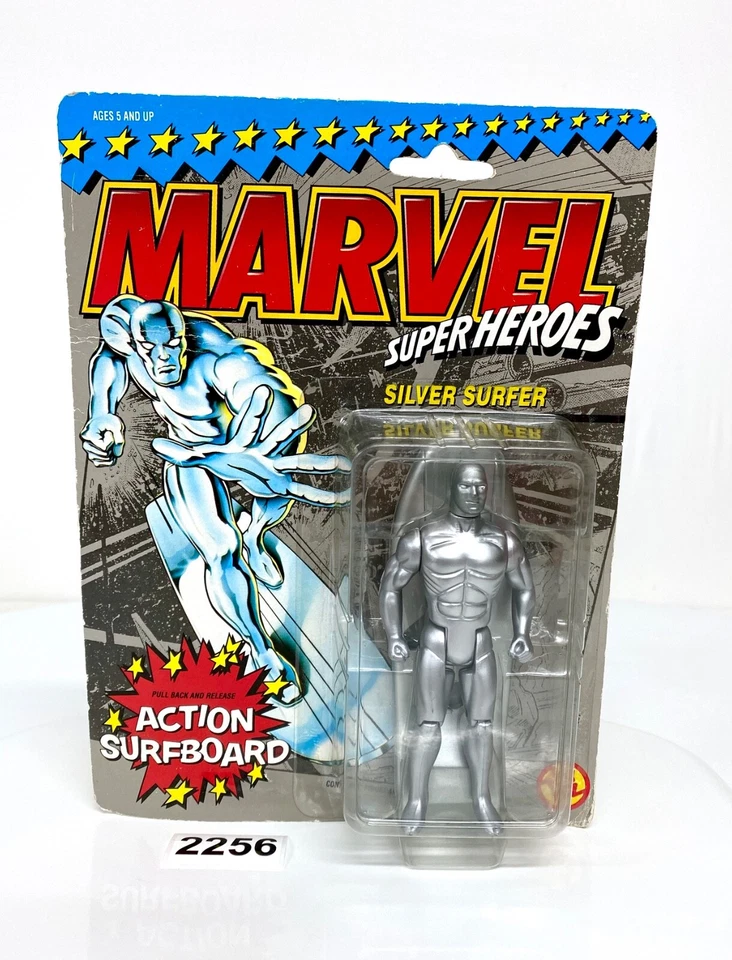 Marvel Super Heroes Silver Surfer Action Figure With Surfboard Toy Biz 1990