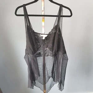 Cacique Dessous Spitze Netz Babydoll transparent Negligee Negligee schwarz Damen 26/28 - Bild 1 von 8