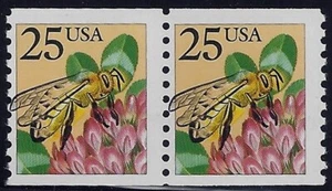 2281 Huge Color Shift Error / EFO Pair "Slow Bee" Mint NH - Picture 1 of 1
