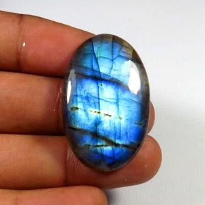 Pietra Preziosa Labradorite Blu Naturale 34x21mm Labradorite Cabs Ovali Lisci LR-262 - Foto 1 di 9