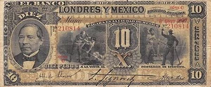 México  10  Pesos   1.1.1902  M 272d  Series C  Circulated Banknote I - Picture 1 of 2