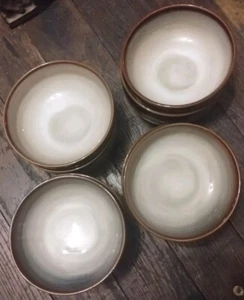 4x Sango Stoneware Nova Brown Soup/Cereal Bowl(s) Mid Century Modern #4933 - Picture 1 of 7