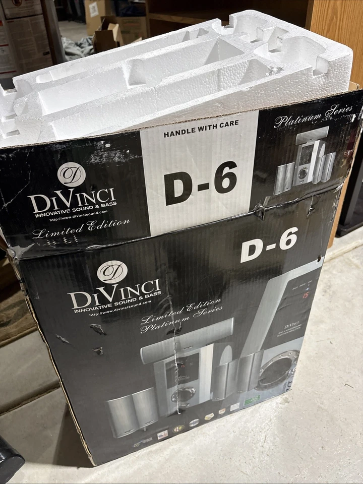 Amplificador de sistema envolvente DiVinci D-6 innovador de sonido y bajos 5.1 Foto 1 de 1