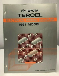1991 TOYOTA TERCEL Electrical Wiring Diagrams Service Shop Repair Manual EWD - Bild 1 von 6