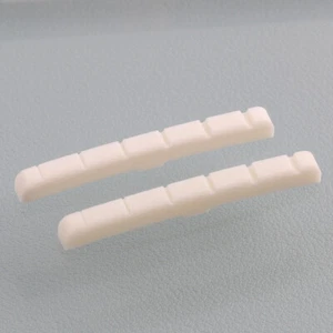 2pcs Slotted Bone Nut Curved Bottom for Tele/Stratocaster Electric Guitar 43mm - Picture 1 of 6