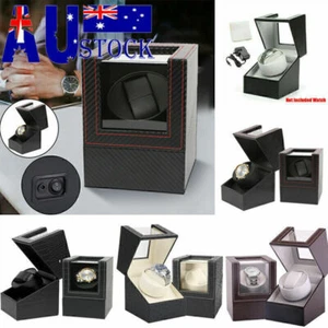 Luxury Automatic Single Watch Winder Mechanical Watch Winding Motor Leather Box - Picture 1 of 72