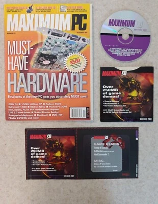 Maximum PC November 2001 w/ CD-ROM Maximum CD Vol 6 No 11 Minimum BS - KICK ASS! - Image 1 of 4