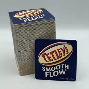 Tetley's 'Smooth Flow' 100 x Beer Mats • Man Cave / Home Bar • New - Picture 1 of 5