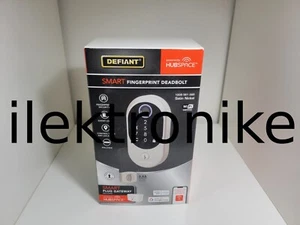 NEW Defiant Hubspace Round Biometric Fingerprint Touchpad Deadbolt Saint Nickel - Picture 1 of 3