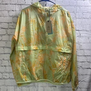 Prana Anorak Womens Medium Coastal Sage Jungle Whistler Pullover Jacket Running - Picture 1 of 7