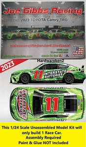 SALVINOS #11 INTERSTATE BATTERIES DENNY HAMLIN 2023 CAMRY TRD NASCAR KIT 1/24 - Picture 1 of 20