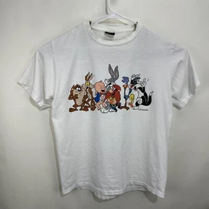 Vintage CHANGES Looney Tunes 1993 Bugs Taz Daffy Tweety T Shirt 90s White L - Picture 1 of 24