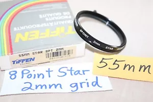 New Vtg TIFFEN 55mm Star 8PT STAR FILTER Japan 55mm 8 Point 2mm STAR CrossScreen - Picture 1 of 14