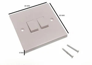 Double Wall Light Switch 2 Gang 2 Way Rocker Pack Of 2 - Bild 1 von 1