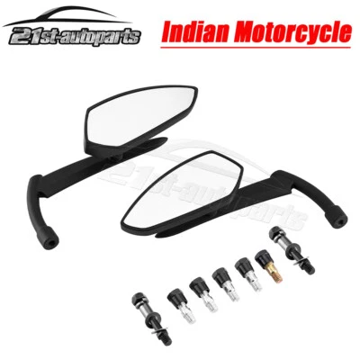 10 毫米镰刀式摩托车镜子适合印度童子军酋长首席路长 — 第 1/4 张图片