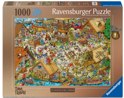RAVENSBURGER 1000 PIECE PUZZLE TIME TRAVEL 1: CLASSICAL ERA RAY'S COMIC SERIES!! - Image 1 of 2