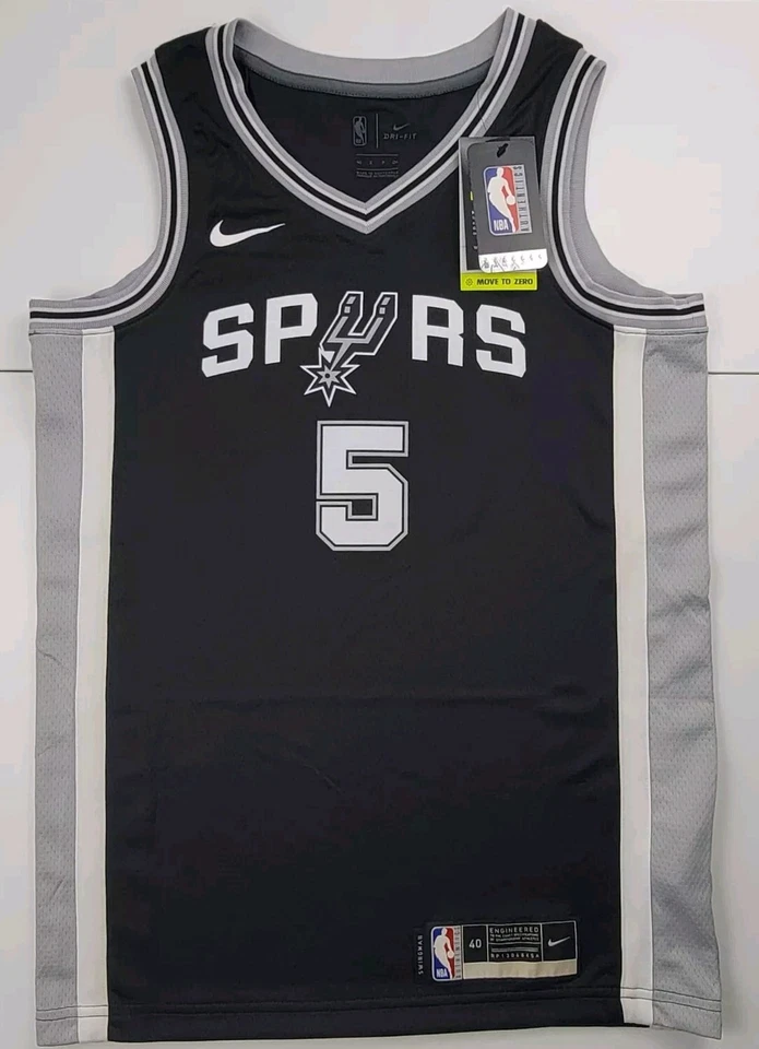 Nike San Antonio Spurs Dejounte Murray Swingman NBA Jersey CW3682-013 Size S