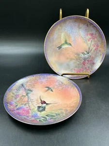 3 Hummingbird Porcelain Collector Plates Nature's Little Treasures Larry Martin - Picture 1 of 8