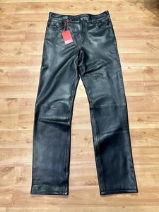 Diesel P-METAL LEATHER TROUSER Size 32 - Picture 1 of 7