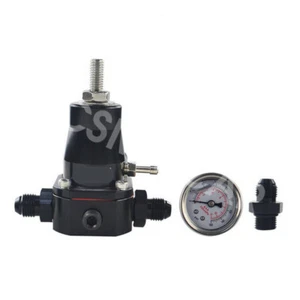 Adjustable 30-70 PSI Fuel Pressure Regulator Oil Gauge Kit With 3pcs AN6 Fitting - Picture 1 of 11