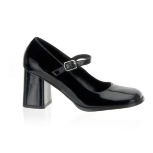 GOGO-50 elegante Funtasma Mary Jane Schulmädchen Retro Pumps schwarz Lack - Picture 1 of 1