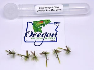 Blue Winged Olive Dry, 6 Fly, Various Sizes-FREE shipping All Additional Items! - Picture 1 of 4