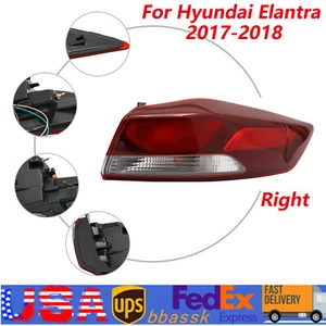 For Hyundai Elantra 2017-2018 Tail Light Right Passenger Outer Rear Brake Lamp - Foto 1 di 5