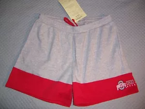 NWT Ohio State Buckeyes Men Large Fleece shorts Sample Tag Red/Gray logo NEW - Picture 1 of 3