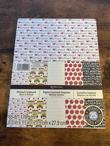 RECOLLECTIONS BACK TO SCHOOL PRINTED CARDSTOCK, 8.5 x 11, 25 Sheets - Picture 1 of 5