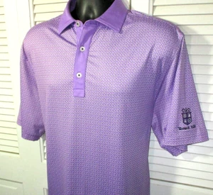 FOOTJOY S/S Golf Polo~Paisley Dots~Men's Classic Fit M~Warwick Crest~EUC! - Picture 1 of 10