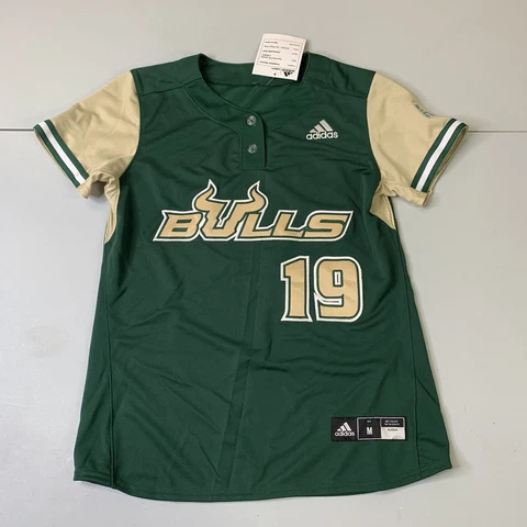 New USF Bulls Womens Softball Jersey Medium Fastpitch Green Gold NCAA Team Issue Cover