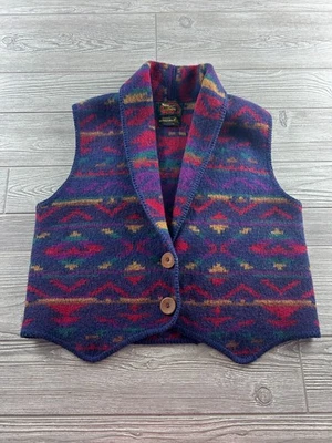 Chaleco Alps Jewel Tone 100% Lana, Para Mujer Talla Grande Estampado Azteca Foto 1 de 4