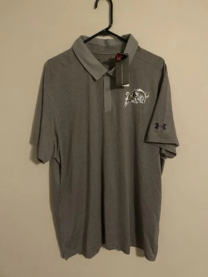 Navy Midshipmen Under Armour Performance Golf Polo Shirt Gray - Men's 3XL - New! - Image 1 of 4