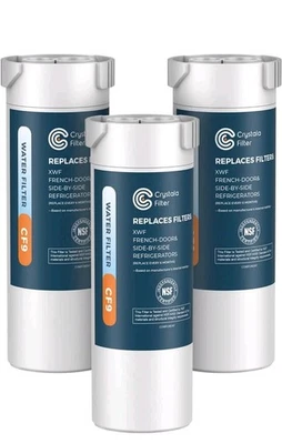 Crystala Filters XWF Replacement for GE XWF Refrigerator Water Filter Pack of 3 - Image 1 of 4