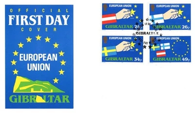 Gibraltar 1995 European Union Stamps FDC First Day Cover - Image 1 of 2