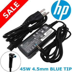Genuine OEM HP 45W 19.5V 2.31A AC Adapter Tiny Tip Blue Tip - Picture 1 of 9