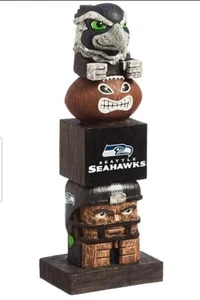 Seattle Seahawks NFL Totempfahl Statue Indoor Outdoor Hof Deko Fan Geschenk 16" - Bild 1 von 2