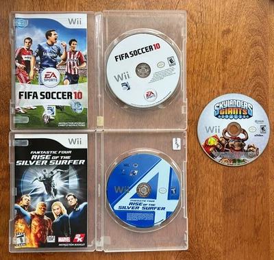 Wii Game Lot (3) – FIFA Soccer 10 + Fantastic Four + Skylanders - UNTESTED - Image 1 of 4