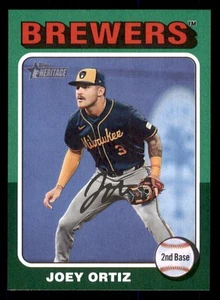 2024 Topps Heritage Green Border #584 Joey Ortiz Milwaukee Brewers - Picture 1 of 2