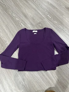 Babaton Euc lila Cropped Top Damen Größe Medium Herbst - Bild 1 von 3