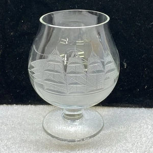 Cristallo Toscana Snifter Brandy Vetro Inciso Soffiato a Mano Taglio a Mano Spedizione 3,5” - Foto 1 di 9