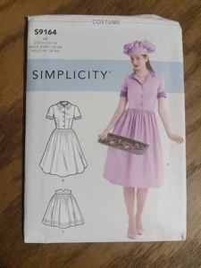 Simplicity 9164 Lucy in Chocolate Shop / Kochkostüm Misses' 6-14 Muster ungeschnitten - Bild 1 von 2