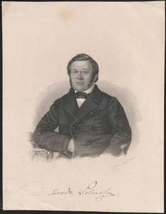 c1850 Friedrich Gottlob Schulze Gävernitz Ökonom Landwirt Stahlstich-Porträt - Imagen 1 de 1