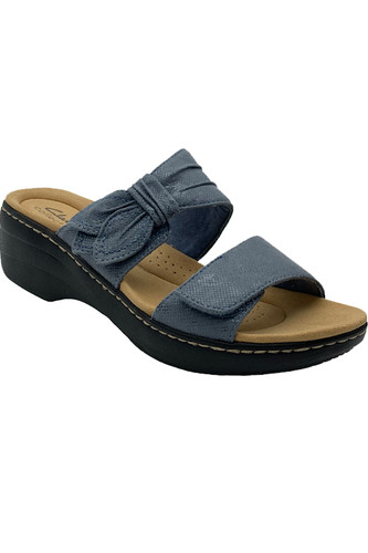 Clarks Collection Sandali Slide Regolabili Merliah Charm Blu Grigio