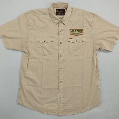 Howler Bros H Bar B Snap Shirt Mens Large Mule Deer Foundation Short Sleeve - Image 1 of 4