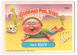 1986 Topps Garbage Pail Kids DRY GUY #146b unpeeled Sticker Card - Picture 1 of 2