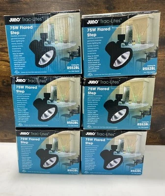 3X - Juno R552BL - 75 vatios paso acampanado negro pista cabezales de iluminación nuevo stock antiguo Foto 1 de 2